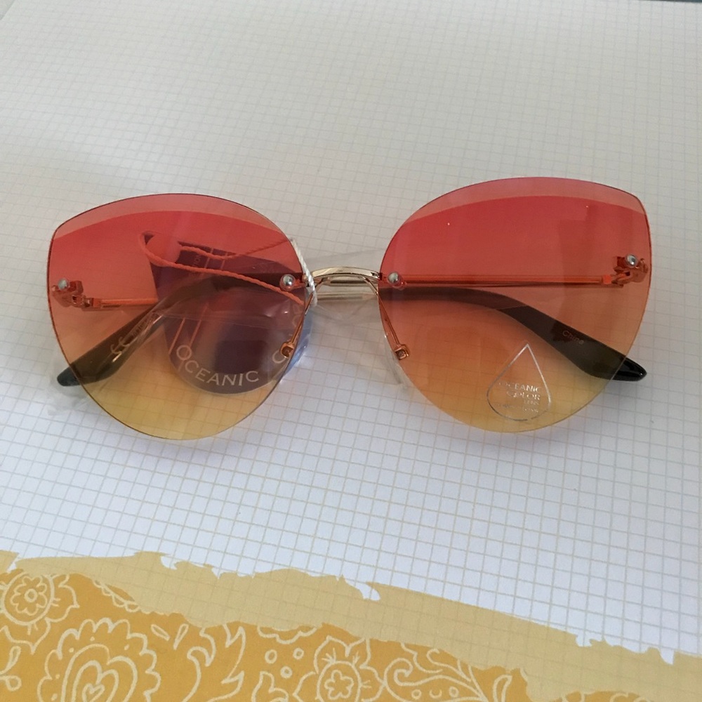 NO FRAME CAT EYE SUNGLASSES - Picture 6 of 8
